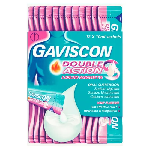 Gaviscon Double Action Liquid Sachets 10ml Pack of 12
