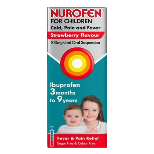 Nurofen For Children Cold, Pain & Fever Strawberry 100ml