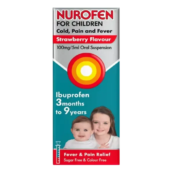 Nurofen for Children Cold, Pain & Fever Strawberry 100ml