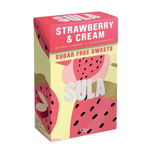 Sula Sugar Free Sweets Strawberry & Cream 42g