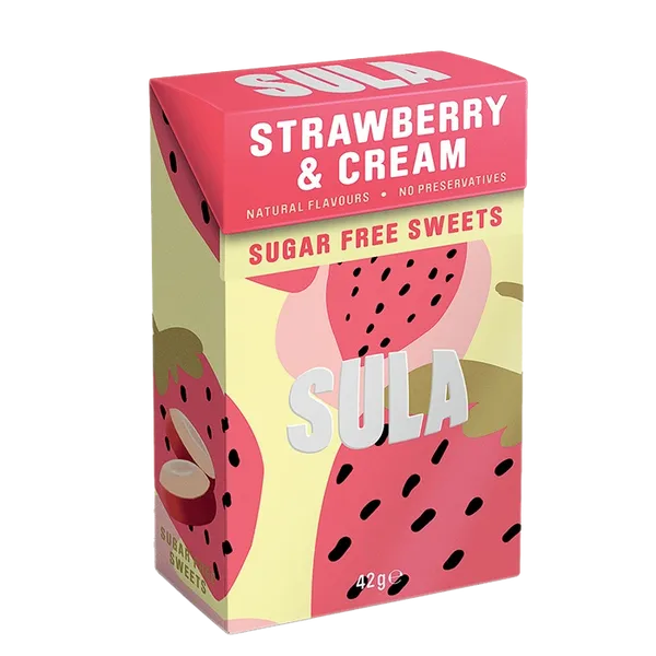 Sula Sugar Free Sweets Strawberry & Cream 42g