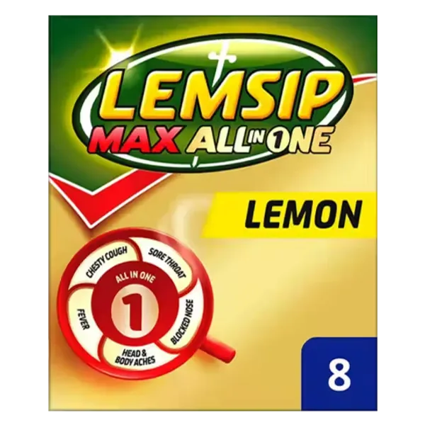 Lemsip Max All in One Lemon Sachets Pack of 8