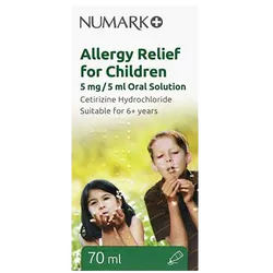 Numark Allergy Relief for Children Cetirizine Oral Solution 70ml