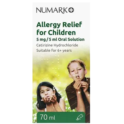 Numark Allergy Relief for Children Cetirizine Oral Solution 70ml