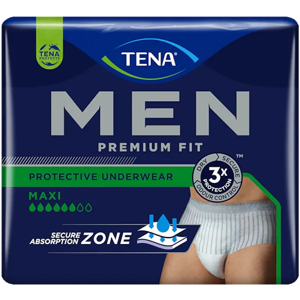 TENA Men Premium Fit Maxi Pants Large Pack of 8