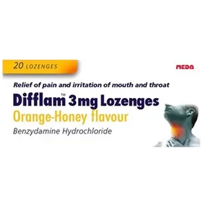 Difflam 3mg Orange-Honey Lozenges Pack of 20