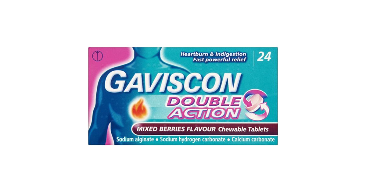 Gaviscon Mixed Berries 24 Tablets: Rapid Heartburn & Indigestion Relief
