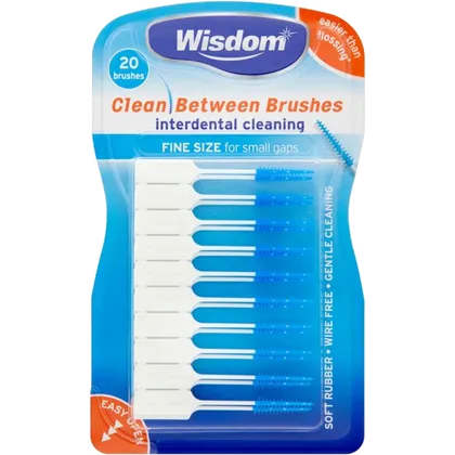 Wisdom Clean Between Interdental Brushes Fine Pack of 20