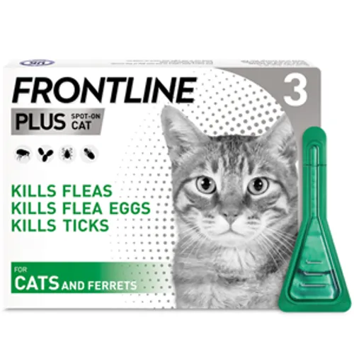 Frontline Plus Spot On Cat Pipettes Pack of 3