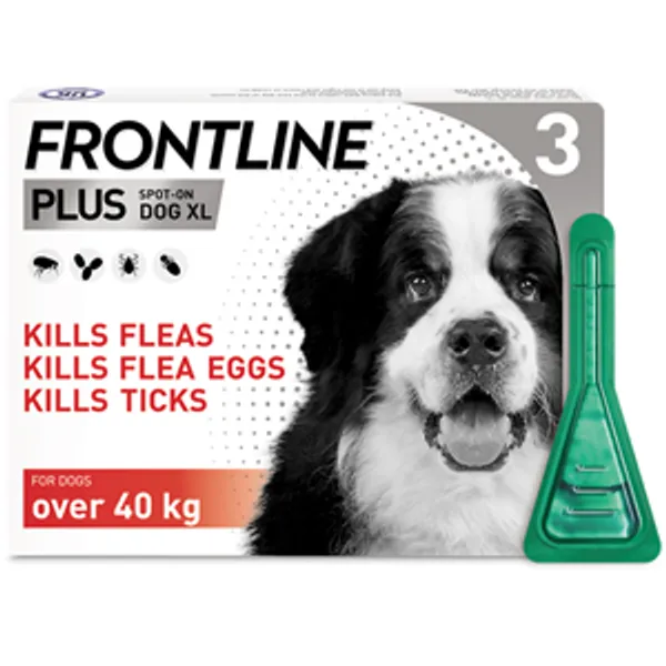 Frontline Plus Spot On Extra Large Dog Pipettes Pack of 3