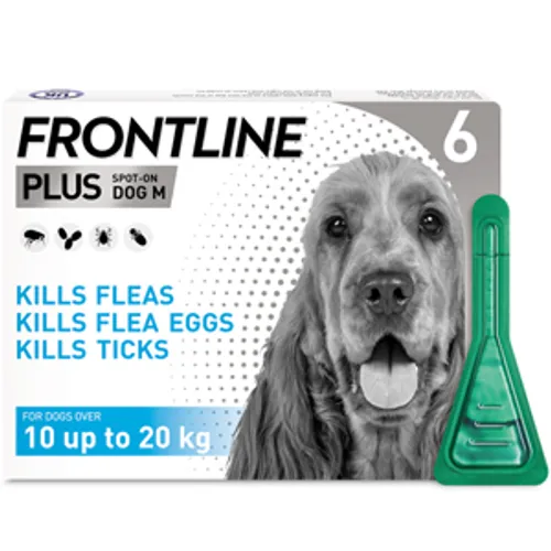Frontline Plus Spot On Medium Dog Pipettes Pack of 6
