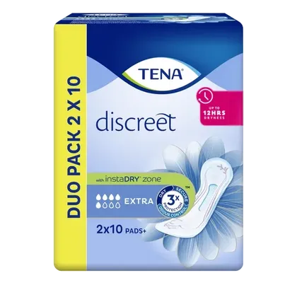 TENA Discreet Extra Pads Duo Pack of 10 (20)