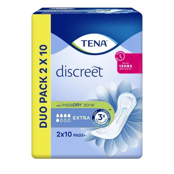 TENA Discreet Extra Pads Duo Pack of 10 (20)