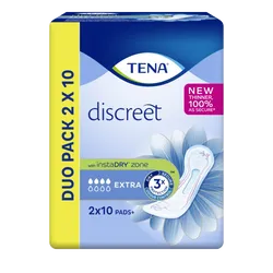 TENA Discreet Extra Pads Duo Pack of 10 (20)