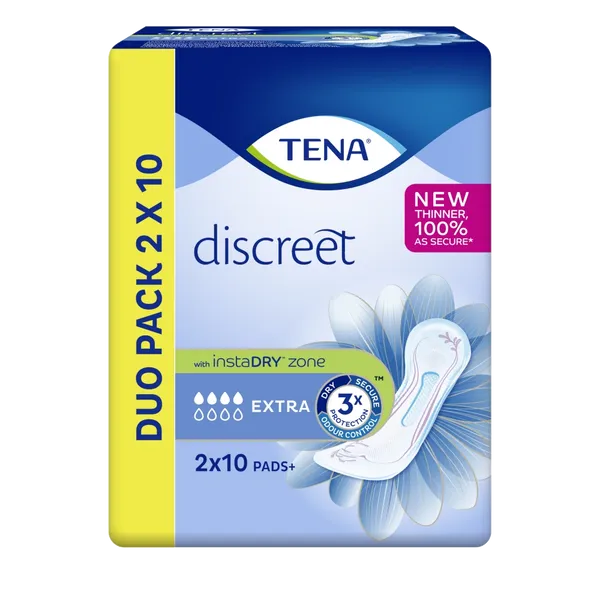 TENA Discreet Extra Pads Pack of 10 Duo