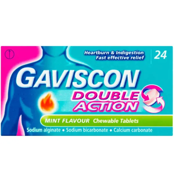Gaviscon Double Action Mint Flavour Tablets Pack of 24