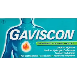 Gaviscon 250mg Peppermint Tablets Pack of 24