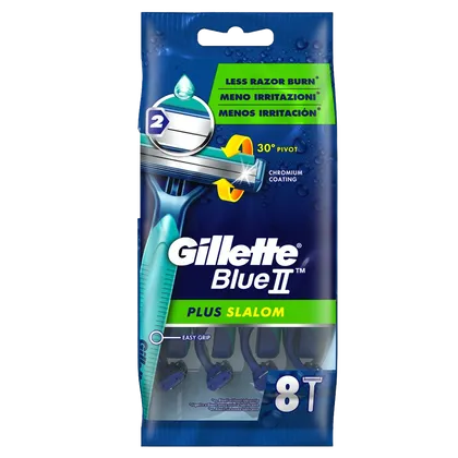 Gillette Blue II Plus Slalom Pack of 8