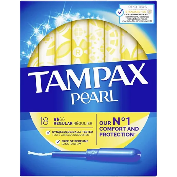 Tampax Pearl Tampons Regular Absorbency with LeakGuard Braid, Unscented, 36  Count : : Health & Personal Care