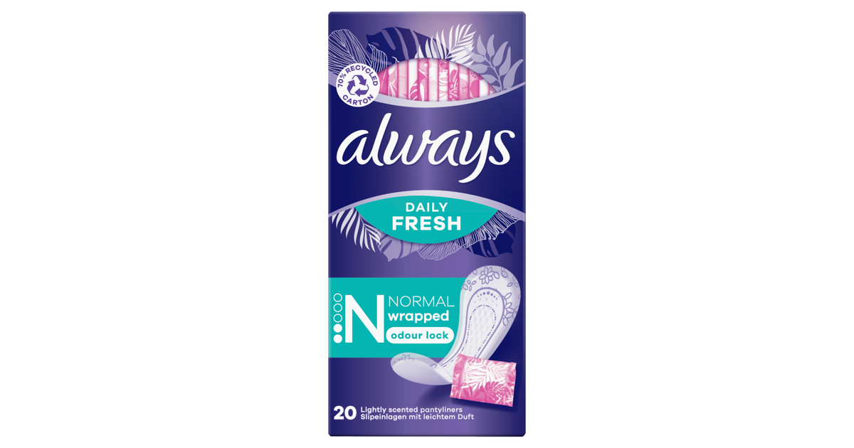 Buy Always Dailies Fresh & Protect Panty Liners, Normal, Fragrance Free,  20-Pack Online at Special Price in Pakistan 