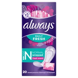 Always Daily Fresh Normal Wrapped Panty Liners Fresh Scent Pack of 20