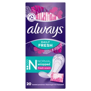 Always Daily Fresh Normal Wrapped Panty Liners Fresh Scent Pack of 20