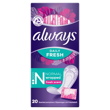 Always Daily Fresh Normal Wrapped Panty Liners Fresh Scent Pack of 20