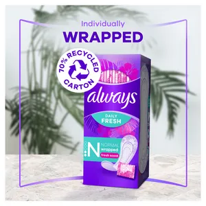 Always Daily Fresh Normal Wrapped Panty Liners Fresh Scent Pack of 20