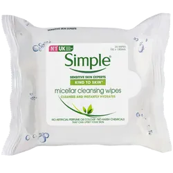 Simple Micellar Cleansing Wipes Pack of 25