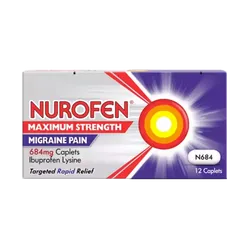 Nurofen Migraine Pain Maximum Strength 684mg Caplets Pack of 12