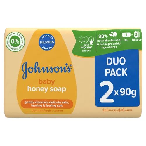 Johnsons Baby Honey Soap 90g Pack of 2
