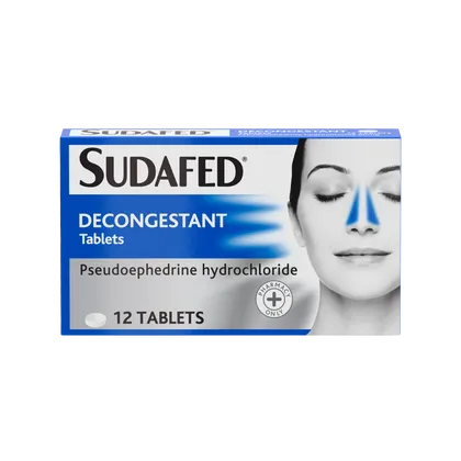 Sudafed Decongestant Tablets Pack of 12