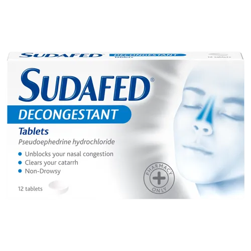 Sudafed Decongestant Tablets Pack of 12