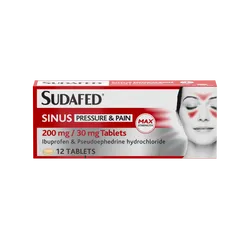 Sudafed Sinus Pressure & Pain Tablets Pack of 12