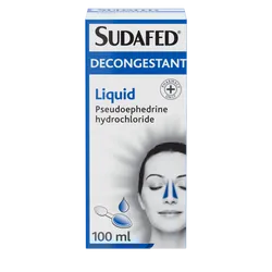 Sudafed Decongestant Liquid 100ml