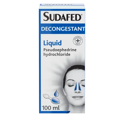 Sudafed Decongestant Liquid 100ml