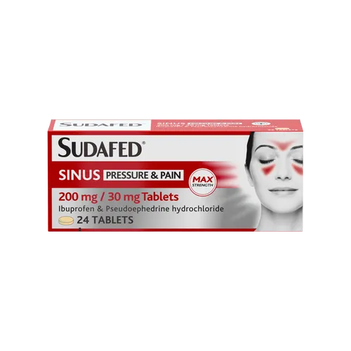 Sudafed Sinus Pressure & Pain Tablets Pack of 24