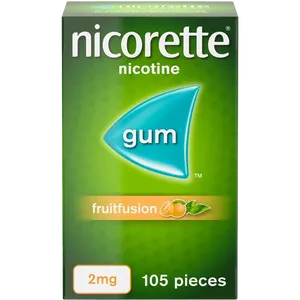 Nicorette® Fruitfusion 2mg Gum Nicotine 105 Pieces (Stop Smoking Aid)