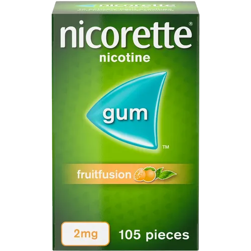 Nicorette® Fruitfusion 2mg Gum Nicotine 105 Pieces (Stop Smoking Aid)