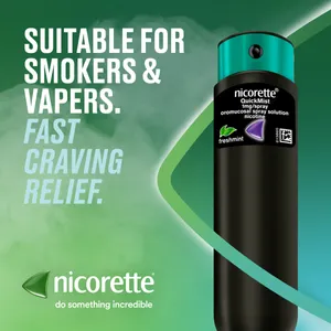 Nicorette® QuickMist 1mg/Spray Mouthspray Nicotine Freshmint- Single- 150 Sprays (Stop Smoking Aid)
