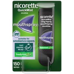 Nicorette® QuickMist 1mg/Spray Mouthspray Nicotine Freshmint- Single- 150 Sprays (Stop Smoking Aid)