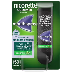 Nicorette® QuickMist 1mg/Spray Mouthspray Nicotine Freshmint- Single- 150 Sprays (Stop Smoking Aid)