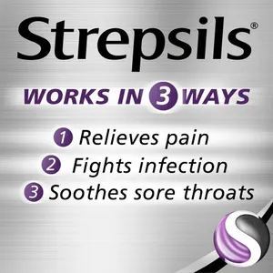 Strepsils Extra Triple Action Blackcurrant Lozenges - Pack of 24