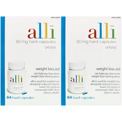 Alli Weight Loss Capsules 60mg (2 x Pack of 84)