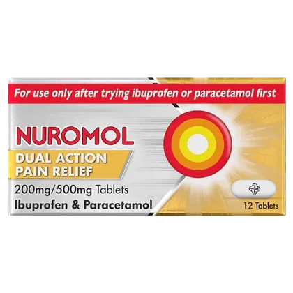 Nuromol Dual Action Pain Relief Tablets Pack of 12