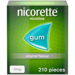 Nicorette® Original 2mg Gum Nicotine 210 Pieces (Stop Smoking Aid)