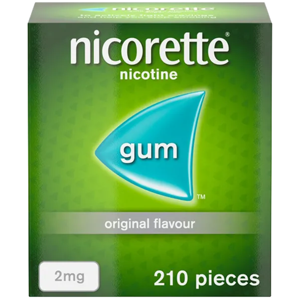 Nicorette® Original 2mg Gum Nicotine 210 Pieces (Stop Smoking Aid)
