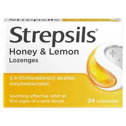 Strepsils Lozenges  Honey & Lemon Pack of 24