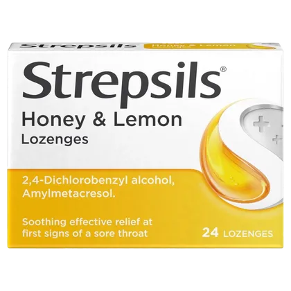 Strepsils Lozenges  Honey & Lemon Pack of 24