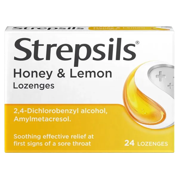 Strepsils Lozenges  Honey & Lemon Pack of 24